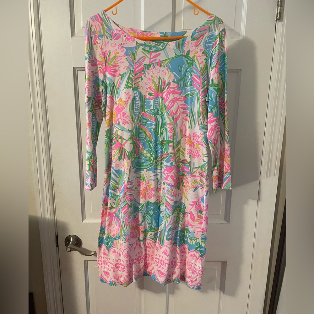 Lilly Pulitzer Pink and Green Floral Dress